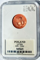 5 EURO CENTÓW PRÓBA POLSKIEGO EURO 2004 MS 65 GCN