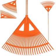 GRABIE DO LIŚCI OGRODOWE KOTARBAU PLASTIKOWE Z DREWNIANYM TRZONKIEM58x195CM