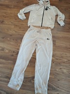 Dres damski welurowy XL większy beżowy