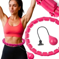 HULA HOP GAJOTECH Z OBCIĄŻNIKIEM MASUJĄCE RÓŻOWE SKŁADANE 50 CM + GRATIS