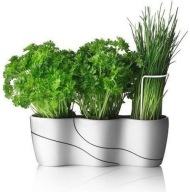 MENU DENMARK zestaw ziół BLACK CONTOUR PORCELANA doniczka HERB TRIO zioła