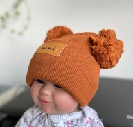 Grube czapeczki zimowe dla noworodków 0-6m