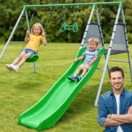 PLAC ZABAW OGRODOWY DOMOWY DLA DZIECI HUŚTAWKA OGRODOWA ZJEŻDŻALNIA OGRODU