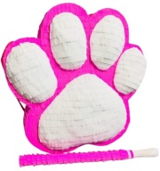 PINIATA URODZINOWA KOCIA ŁAPKA KOTEK KOT XXL Zestaw z kijem