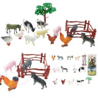 ZESTAW FIGURKI ZWIERZĘTA WIEJSKIE FARMA ZAGRODA GOSPODARSTWO DOMOWE WOOPIE