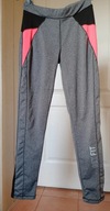crivit s 36 spodenki leggins długie szare czarne róż strecz ze średnim stan