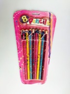 Ołówki z koralikami zestaw osiem artykuły szkolne papiernicze