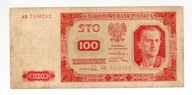 100 zł 1948r.ser.AD rzadka odmiana serii