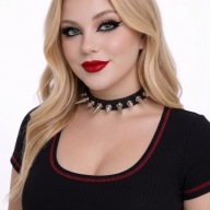 Choker goth punk z ćwiekami czarny alt grunge e-girl aesthetic 31–41 cm
