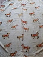 VINTAGE TKANINA MATERIAŁ EXCLUSIVE SCREEN PRINTED DESIGN PROTECTION KONIE