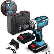 UDAROWA WIERTARKO WKRĘTARKA 21V AKUMULATOROWA BEZSZCZOTKOWA MOCNA 2XAKU