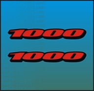 2x Naklejka 1000 dla SUZUKI GSX-R Zadupek Nalepka Znaczek Tył Pojemność