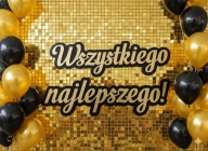Napis Wszystkiego Najlepszego dekoracje na ściankę 6mm 2x 60 cm długości