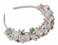 OPASKA KOMUNIJNA ROŻYCZKI BIAŁO ZIELONA