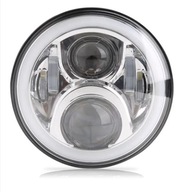 Wkład LED 7 cali do lamp Harley Suzuki Yamaha 50W Chrom + Ring
