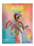 Zestaw do przebrania balon foliowy - 3 częściowy - jednorożec - na karnawał