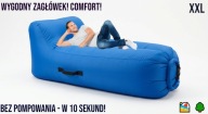 LAZY BAG LEŻAK DMUCHANY SOFA NA POWIETRZE XXL Z ZAGŁÓWKIEM MOCNY MATERAC