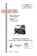 SIPMA Z-590, Z-590/1 - instrukcja obsługi, katalog części pras PL (2006)