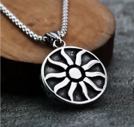 Symbol Słońca Etniczny Wisior Słowiański Viking stal nierdzewna 316L