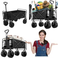 WÓZEK SKŁADANY TURYSTYCZNY OGRODOWY TRANSPORTOWY KOŁA TERENOWE