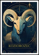 A2 PLAKAT ZNAK ZODIAKU KOZIOROŻEC KOSMOS GALAKTYKA, DO DOMU NA PREZENT ...