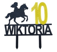 topper na tort personalizacja WYBÓR KOLORÓW KONIK !!!