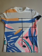 KENZO luksusowa koszulka t-shirt wzory neon 36 38