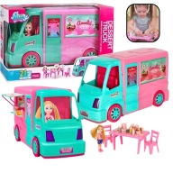 DUŻY FOOD TRUCK KAMPER RÓŻOWY SAMOCHÓD OTWIERANY LUKSUSOWY DLA DZIECI 3 +