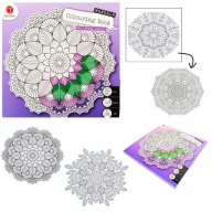 KOLOROWANKA dla Dorosłych ANTYSTRESOWA MANDALA Grube Kartki WYCINANKA