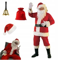 KOSTIUM ŚWIĘTEGO MIKOŁAJA STRÓJ PRZEBRANIE WELUR ZESTAW PREZENT 13 EL XXL