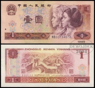 BNA - CHINY 1 Yuan 1980 WB 33734673 # P884a # VF