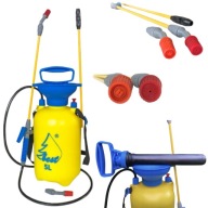 OPRYSKIWACZ OGRODOWY CIŚNIENIOWY RĘCZNY REGULOWANY 2 DYSZE LANCA 5 L.