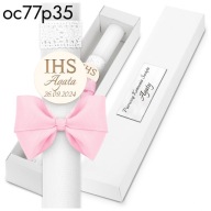 ŚWIECA KOMUNIJNA PUDEŁKO GROMNICA DLA DZIEWCZYNKI/CHŁOPCA KOMUNIA PAMIĄTKA