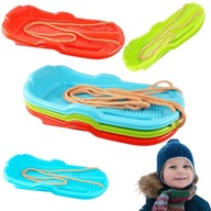 SANKI PLASTIKOWE ŚLIZGI SANKI DLA DZIECI ZE SZNURKIEM BEZPIECZNE I ŁADNE