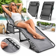 Leżak Ogrodowy Składany Fotel Plażowy Z Poduszką Składanka Turystyczny