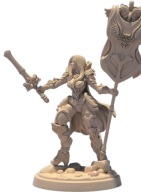 Moon Keeper Battleleader Księżycowy Sztandarowy Fantasy A RPG D&D Druk 3D