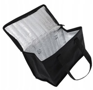 Izolowana TORBA na Produkty Spożywcze JEDZENIE Torba Termiczna Czarna