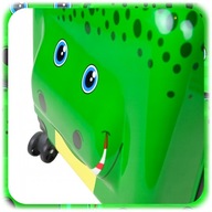 WALIZKA KABINOWA DZIECIĘCA KROKODYL ZIELONA 38L NA KÓŁKACH