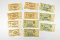 ROSJA ZSRR BANKNOTY 1 RUBEL 1961 r. 3 RUBLE 1961 r. 11 szt. ZOBACZ!