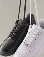 Sznurowadła, Sznurówki czarne/białe do AF1+klamry metalowe, airforce 120