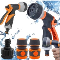 PISTOLET DO WĘŻA OGRODOWEGO ZRASZACZ REGULOWANY DO WODY TRWAŁY ZESTAW