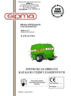 SIPMA Z-279, Z-279/1 instrukcja obsługi, katalog części pras (2010)