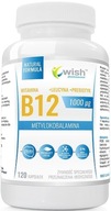 Wish, Witamina B12 1000 mcg Metylokobalamina Prebiotyk, kapsułki, 120 szt.