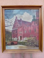 STARY OBRAZ OLEJNY NA PŁÓTNIE sygnowany