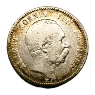 2 marki z wizerunkiem Króla Saksonii Alberta I Cesarstwa Niemieckiego