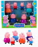 ZESTAW RODZINKA RODZINA ŚWINKA PEPA GEORGE TATA MAMA BABCIA DZIADEK 6 sztuk