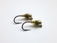 SZTUCZNA MUCHA NIMFA JIG #10 Yellow Flash