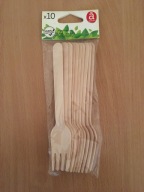 WIDELCE / JEDNORAZOWE / ZESTAW 10 SZT. / ACTUEL / DREWNIANE / NOWE