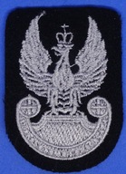 NASZYWKA ORZEŁEK WP CZARNE TŁO ORZEŁ W KORONIE