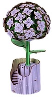 Drewniane Puzzle - Model 3D - Kwiat Bzu Hortensja